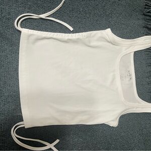 SHEIN White Ribbed Tank Top